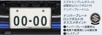 新商品★ナンバープレートロックボルト(ロゴ入り)♪